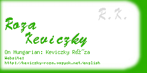 roza keviczky business card